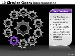 32816252 style variety 1 gears 10 piece powerpoint presentation diagram infographic slide