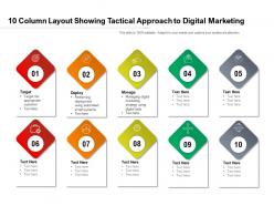 10 column layout showing tactical approach to digital marketing