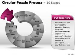 10 Components Circular Diagram Puzzle Process 6