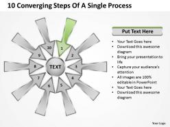 10 converging steps of a single process arrows software powerpoint slides