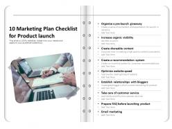 10 marketing plan checklist for product launch