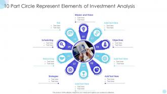 10 Part Circle Represent Elements Of Investment Analysis