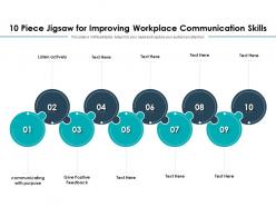 10 piece jigsaw for improving workplace communication skills