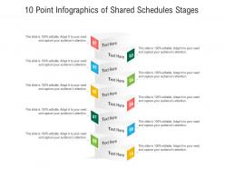 10 Point Of Shared Schedules Stages Infographic Template