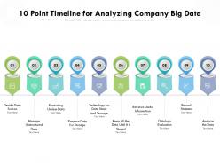 10 Point Timeline For Analyzing Company Big Data