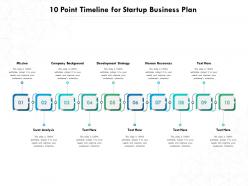 10 point timeline for startup business plan