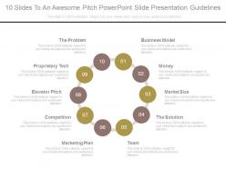 10 Slides To An Awesome Pitch Powerpoint Slide Presentation Guidelines
