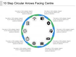 10 step circular arrows facing centre