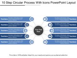 10 step circular process with icons powerpoint layout