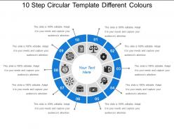 10 step circular template different colours
