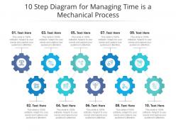10 step diagram for managing time is a mechanical process infographic template