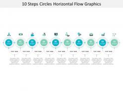 10 steps circles horizontal flow graphics