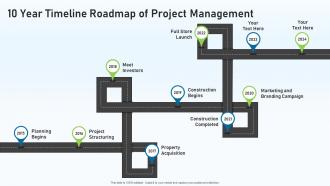 10 year timeline roadmap of project management meet