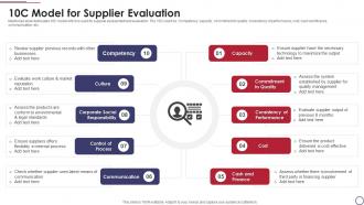 10C Model For Supplier Evaluation