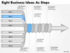 1103 business diagram eight business ideas as steps strategic management