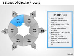 1103 strategic management 6 stages of circular process business diagram