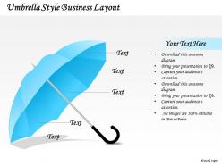 1103 strategic management umbrella style business layout marketing diagram