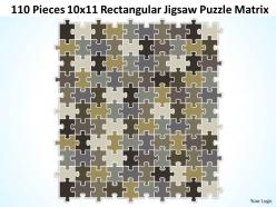 110 pieces 10x11 rectangular jigsaw puzzle matrix powerpoint templates 0812