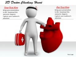 1113 3d doctor checking heart ppt graphics icons powerpoint