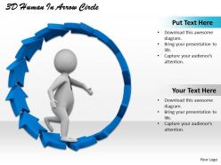 1113 3d human in arrow circle ppt graphics icons powerpoint