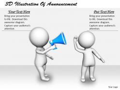 1113 3D Illustration Of Announcement Ppt Graphics Icons Powerpoint