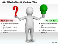 1113 3D Illustration Of Business Idea Ppt Graphics Icons Powerpoint