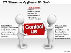 1113 3D Illustration Of Contact Us Slide Ppt Graphics Icons Powerpoint