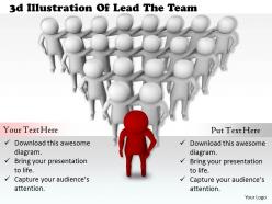 1113 3d illustration of lead the team ppt graphics icons powerpoint