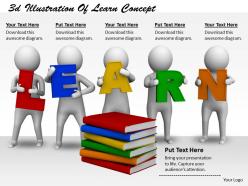1113 3d illustration of learn concept ppt graphics icons powerpoint