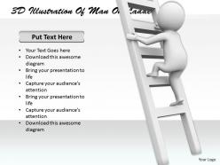 1113 3d illustration of man on ladder ppt graphics icons powerpoint