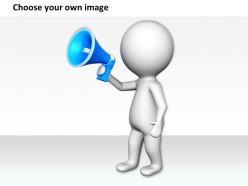 1113 3d illustration of man with megaphone ppt graphics icons powerpoint