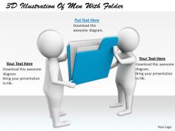 1113 3d illustration of men with folder ppt graphics icons powerpoint