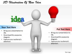 1113 3D Illustration Of New Idea Ppt Graphics Icons Powerpoint
