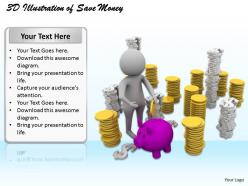1113 3d illustration of save money ppt graphics icons powerpoint