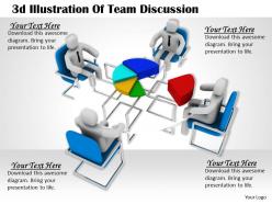 1113 3d Illustration Of Team Discussion Ppt Graphics Icons Powerpoint
