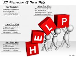 1113 3d illustration of team help ppt graphics icons powerpoint
