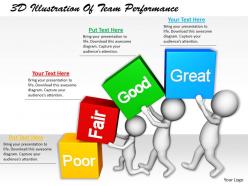 1113 3d illustration of team performance ppt graphics icons powerpoint