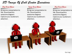1113 3D Image Of Call Center Executives Ppt Graphics Icons Powerpoint