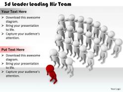 1113 3d leader leading his team ppt graphics icons powerpoint