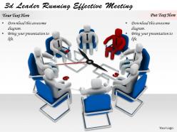1113 3d Leader Running Effective Meeting Ppt Graphics Icons Powerpoint