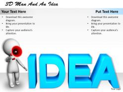 1113 3d man and an idea ppt graphics icons powerpoint