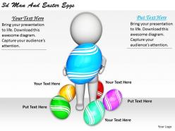 1113 3d man and easter eggs ppt graphics icons powerpoint