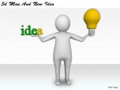 1113 3d man and new idea ppt graphics icons powerpoint