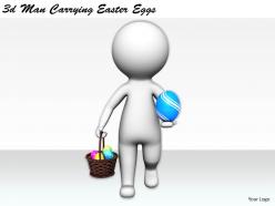 1113 3d man carrying easter eggs ppt graphics icons powerpoint