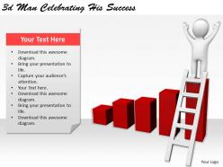 1113 3d man celebrating his success ppt graphics icons powerpoint