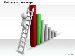 1113 3d man climbing on ladder ppt graphics icons powerpoint