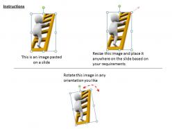 1113 3d man climbing up on ladder ppt graphics icons powerpoint