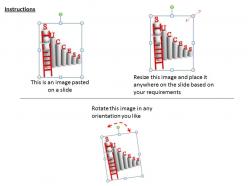 1113 3d man climbs on ladder success ppt graphics icons powerpoint