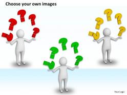 1113 3d man confused with question marks ppt graphics icons powerpoint