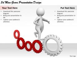 1113 3d Man Gears Presentation Design Ppt Graphics Icons Powerpoint